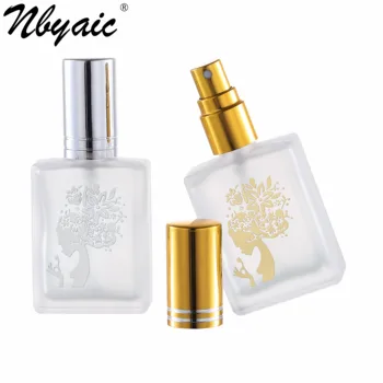 Nbyaic 1pcs parfum fľašu 15ml prenosné piesku sklo parfum, prázdne fľaše, šumivé zlato a striebro v spreji.