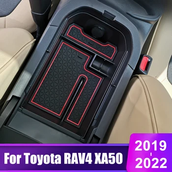 Auto Strednej Opierke Úložný Box Pre Toyota RAV4 2019 2020 2021 2022 RAV 4 XA50 stredovej Konzoly Organizátor Zásobník Prípade Príslušenstvo