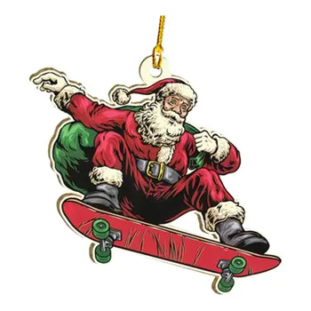 Vianočné Santa Claus Osobné Dovolenku Výzdoba, Vianočné Vnútorné Remeslá, Drevené Vianočné Zavesenie Na Vianočný Strom Príslušenstvo
