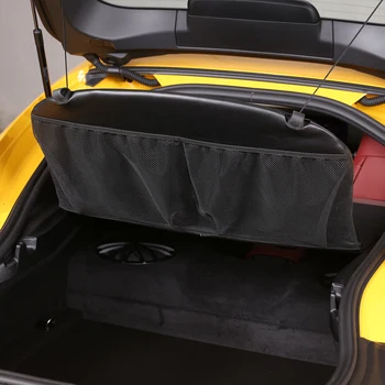 ČIERNE PVC kože Pre Toyota GR Supra MK5 A90 2019-22 Kufri Oblasť Skladovanie Taška Položka Skladovanie Taška Auto Interiérové Doplnky