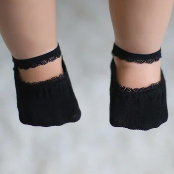 Nové Deti Baby Dievča Krásne Čipky Dojčenské Ponožky Plytké Úst Neviditeľné Traceless Elastické Loď Focks Proti Sklzu Tenké Ponožky