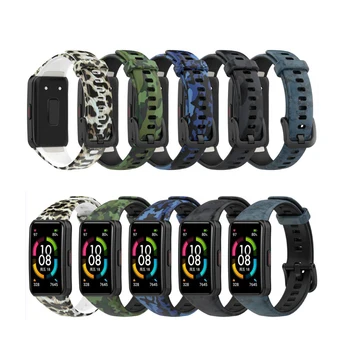 Kamufláž Silikónové Smartband Šport Zápästie Watchband Pre Huawei Honor 6 Pro Popruh Inteligentný Náramok Band6 Náramok Príslušenstvo