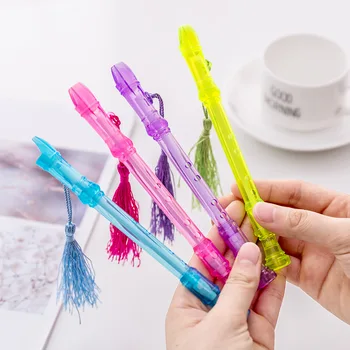 Kreatívne flauta modelovanie svetelný držiak na pero neutrálne perá môže pískať, píšťalka pero, študent odmenu malý darček