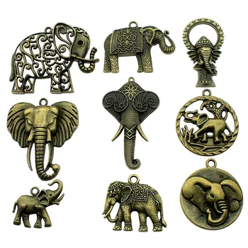 2 ks Slon Charms Antickej Bronzovej Farbe Slon Charms Prívesky, Náramky Pre Veľký Slon Prívesok Charms Robiť Šperky