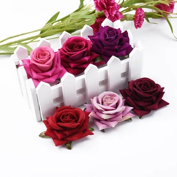 10 Kusov V Luxusnom Falošné Kvety Ruže Hlavu Svadobné Dekoratívne Kvety Stenu Domáce Dekorácie Doplnky, Umelé Kvety, Lacné