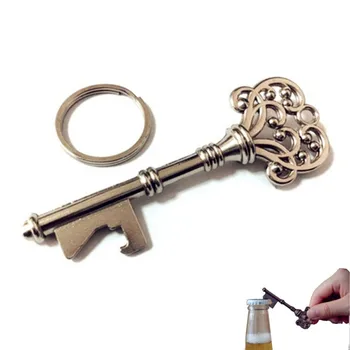 Otvárač Kľúčom Tvar Pivo Krúžok Na Kov, Bronz/Striebro Prenosné Darčeky Vintage Retro Keychain Otvárač