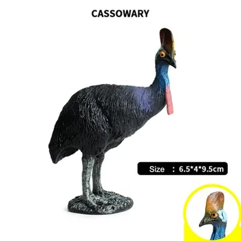 Deti Kognitívne Hračka Scény, Dekorácie Simulácia Wild Animal Model Vtákov Cassowary Obrázok Diy Cake Decoration Vzdelávacie Hračka