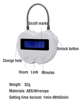 USB Nabíjateľné Smart Čas, LCD Zámok Časovač Elektronickej S O-Krúžok Gag Otvorené Ústa Plug Ústnej Fixácia SM Cosplay Dospelých, Hry, Hračky