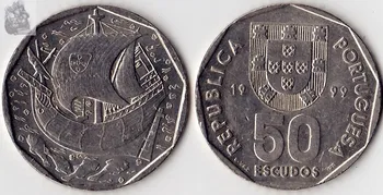 Portugalsko 50 Escudo Mince Európe Nový, Originálny Mince Pamätné Vydanie Reálne Zriedkavé Eú Náhodné Rok