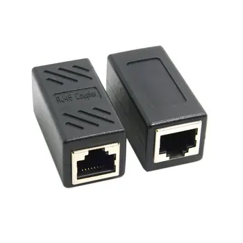 RJ45 Splitter Konektor Adaptéra 1 na 2 Spôsoby, ako Ethernet Splitter Spojka Kontakt Modulárny Konektor Pripojiť Notebook Ethernet Kábel