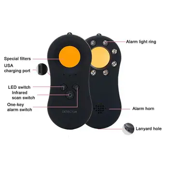 LED Skryté Kamery, Detektory Audio Chybu Mini SPY-Kamery GSM Vyhľadávanie Signálu GPS Objektív RF Locator Tracker rozpozná Bezdrôtové Kamery
