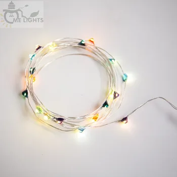 3m 30 LED Rainbow Diamond rozprávkových Svetiel String batériový pre Vianočné festival dovolenku strany svadobný veniec dekorácie