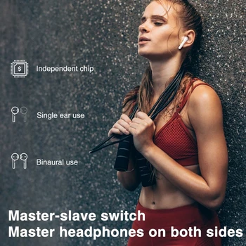 TWS Bezdrôtové Bluetooth Slúchadlá 9D Stereo Bluetooth Slúchadlá Športové Vodotesné Slúchadlá so Systémom Headset s mikrofónom
