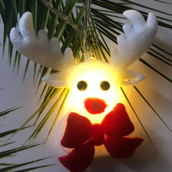 1.6 m 10LED Snehuliak Santa Claus Srna Vianočný Stromček LED Girlandy String Svetlo Vianočný Veniec, Vianočné Dekorácie Domova