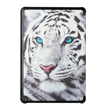 Tiger, Vlk Cartoon Módne PU Kožené Kryt pre Všetkých-Nový Kindle Fire HD 10 2021 Prípad Tabletu pre Všetkých-Nový Oheň HD 10 Plus Funda