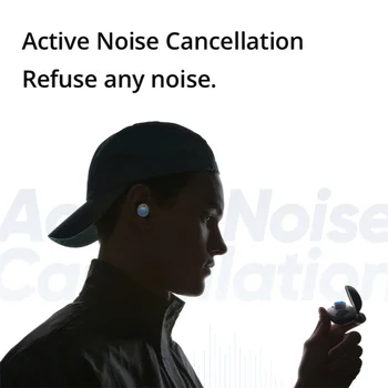 Pôvodné Realme Puky Vzduchu 2 Neo Bluetooth-Kompatibilné Slúchadlá ANC Aktívne Redukcia Šumu Bezdrôtové Slúchadlá S Mikrofónom Rýchlo Charg