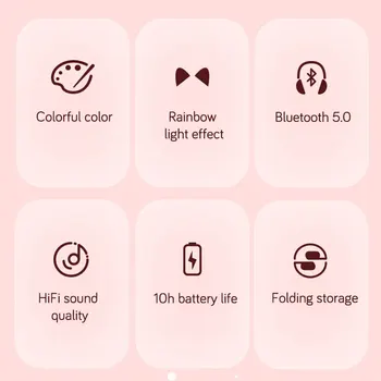 Bleskové Svetlo Roztomilé Mačacie Uši Bezdrôtové Slúchadlá s Mikrofónom, Môžete ovládať LED Chlapec Dievča Stereo Hudby Prilba Telefón Bluetooth Headset Darček