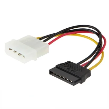 1pcs Molex Na SATA Napájací Adaptér Kábel Viesť 4 Pin IDE Muž Do 15 Pin, Serial ATA HDD Converter Káble
