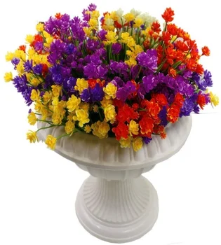 Umelé Falošné Kvety Vonkajšie Odolná proti UV žiareniu Zelene, Kríkov, Rastlín Krytý Mimo Závesný Kvetináč Domov Záhradné Dekorácie