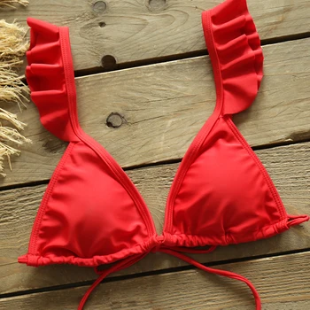 2021 Sexy Vysoký Pás Prehrabať Bikini Set Plavky Ženy, Dva Kusy Plavky Obväz Tlač Na Kvetinový Plážové Oblečenie Plavky Biquini