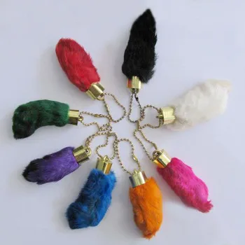 Doprava zadarmo lucky charm amulet tailsman farby šťastie králik nohy keychain
