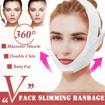3D V-Line Face-Lifting Eliminuje Ženy Ovisnuté Kože Spánku Bolesť-Zdarma Priedušná Bradou Až Anti Aging Face Chudnutie Obväz