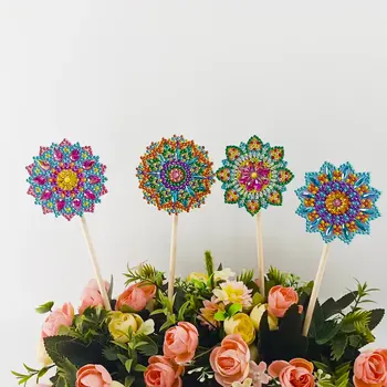 5D DIY Špeciálne Tvarované Diamond Maľovanie Kvetinové Ozdoby Mandala Črepníkových Rastlín Dekorácie Stick Krytý Spálňa Domova Plavidlá