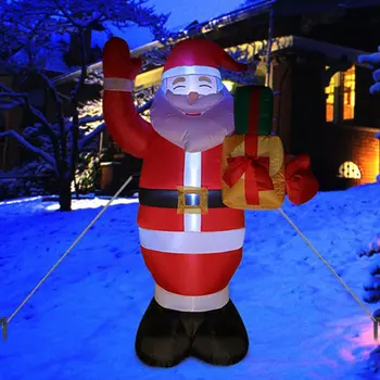 5 Nohy Nafukovacie Santa Claus LED Obrie Vianočné Nafukovacie Santa Claus Darček Pre Vyhodiť Dvore Dekorácie Indoor Outdoor Záhrada