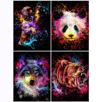 MTEN 5D DIY Diamond Maľovanie Panda Zvierat Plné Námestie/Kolo Vŕtačky Diamantové Výšivky Mozaiková Výzdoba Pre Domáce Wall Art Darček