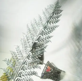 20pcs 45 cm Lesk Prášok List Pobočky Kvet Usporiadanie Na Vianočný Večierok Strom Venun Závesné Dekorácie