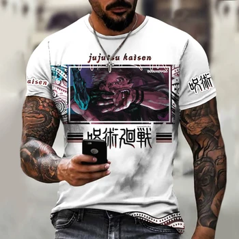 Krátke Sleeve T-shirts Jujutsu Kaisen Kvalitné Letné Módne Dieťa All-Zápas Bežné Priedušná Unisex Vybavené Soft Hip Hop