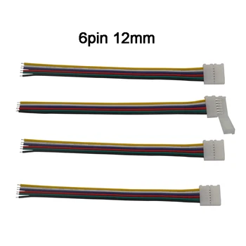 5 ks 2pin 3pin 4pin 5pin 6pin Zváranie voľný konektor, klip Konektor Kábel Pre RGB RGBW RGBWW LED pásy, led svetlo lampy pásky