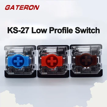 Gateron Nízky Profil Prepínač pre Mechanické Klávesnice Keychron KS-27 Červená Modrá Hnedá Osi 3 Kolíky Prispôsobenie Klávesnice PC Hry