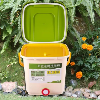 Praktické 12L Kompost Recycle Bin Composter Sýtené Kompost Bin PP Ekologické Domáce Koša Segment Kuchyne, Záhradný Odpad z Potravín B
