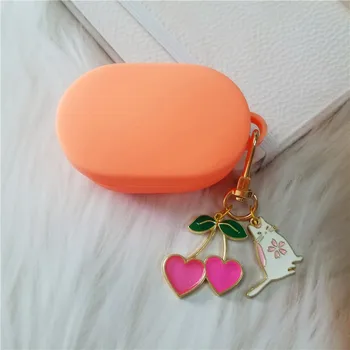 Roztomilé Mačka Dekorácie Slúchadlá, Silikónové puzdro pre Xiao MI Redmi AirDots Kryt ornament Príslušenstvo Bluetooth Kryt Krúžok na kľúče