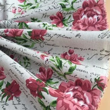 Pekne Kvitnúce Ruže Kvet & List Vytlačený Bavlnená posteľná Bielizeň Textílie Vintage Prešívanie Patchwork Tilda Fbric šitie remesiel materiál