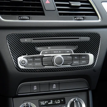 Auto Styling Konzoly Centrálnej CD Panel Rám Dekorácie Kryt Výbava Pre Audi Q3 2013-2016 Interiéru Nálepky Automobilového Príslušenstva