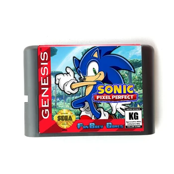 Sonic Pixel Perfect 16 bit MD Pamäťovú Kartu pre Sega Mega Drive 2 pre SEGA Genesis Megadrive