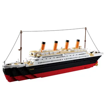 RMS Titanic Výletnej Lodi Loď Mesto Model Budovy Súpravy 3D Bloky Vzdelávacie Údaje Hobby Hračky Hobby pre Deti Tehly