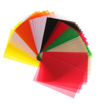 50 Listov Farebné Priesvitné Papiere pre DIY Plavidlá Kreslenie Cardmaking
