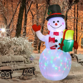 Nafukovacie Snehuliak Santa Claus baletu luskáčik Model s LED Svetlom Nafukovacie Vianočné Bábiky pre Vonkajšie Vianoce, Nový Rok Dekor 2022