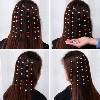 2021 Nové Kórea Krásne Korálky Vlásenky Pre Dievčatá Candy Farby Plastové Mini Sponky Do Vlasov Barrette Pokrývku Hlavy Vlasy Príslušenstvo