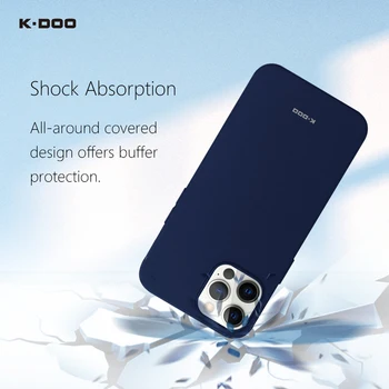 K-Doo Q series TPU mäkké prípade pružný materiál shockproof mobilného telefónu zadný kryt pre iPhone12/12mini/12pro/12promax