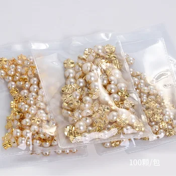 XiChuan Nový Produkt 100ks/Vrecko Pearl Korálky Šiť Na Drahokamu Na Vyšívanie Odevov Ozdobné Korálky Zlaté, Strieborné Diy ABS Pearl