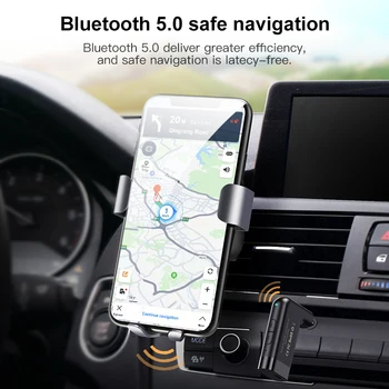Pre KUULAA Bluetooth-kompatibilné Vysielač Bluetooth-kompatibilného Adaptéra S 3,5 mm Audio Jack Bezdrôtový Hudby Automobilovej AUX