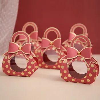 5 ks/veľa Prenosné Candy Bag Roztomilý Čela Mini Darček Taška Box Čokoládové Cukrovinky Darčekové Krabice Taška Baby Sprcha Narodeninovej Párty Dekorácie