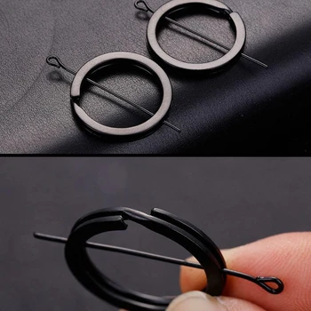12pcs 25 mm Black Keyring Split Krúžok Kľúč Krúžky Pre Vak Keychain DIY Šperky Robiť