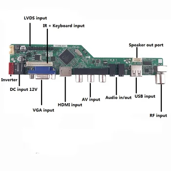 Držiak pre LTM215HT04 LTM215HT05 LTM215HT06 30Pin VGA USB, AV 1920*1080 LVDS WLED Displej kompatibilný s HDMI radič rada Signál