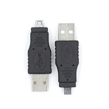 2 Kus MINI USB 4 Pin USB Adaptér, USB 2.0 Typu A Samec na Mini 4-Pin Male Konektor pre MP3, MP4