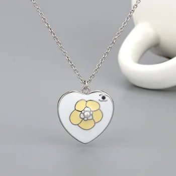 Nové nádherné láska camellia lady šperky, prívesok žlté náhrdelník